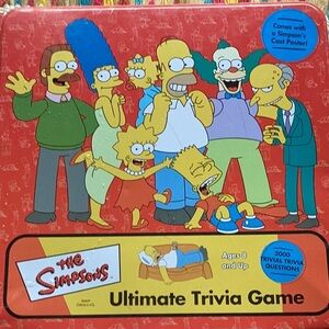Bart, Homer, Marge, Maggie, Lisa & the Gang SIMPSONS TIN ULTIMATE Trivia GAME